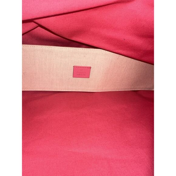 GUCCI Pink Coated Canvas Montecarlo Frame Logo Large Vertical Tote Bag - Picture 9 of 16
